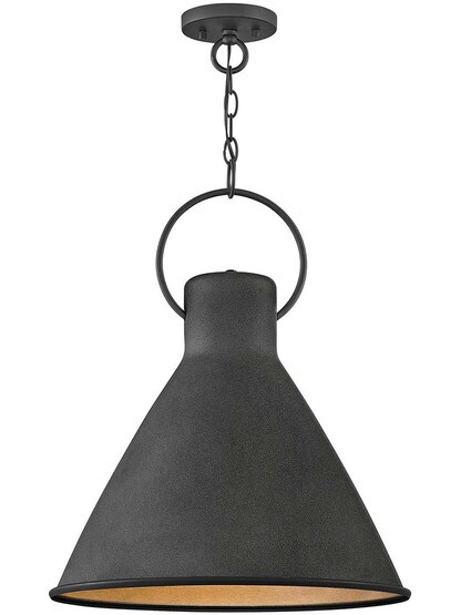 Winnie 18-Inch Pendant in Aged Zinc.